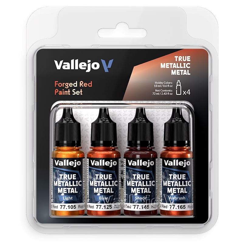 Vallejo Set di 4 TMM Rosso Forgiato
