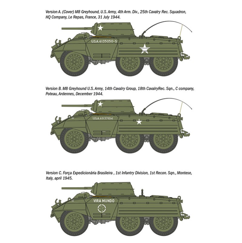 Immagine del prodotto 5: Italeri Carri armati M8 Greyhound / M20 1:72