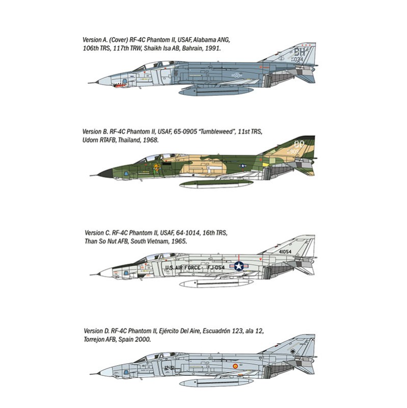 Imagen del producto 5: Italeri Avión RF-4 C/E Phantom II 1:72