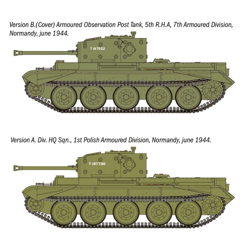 Immagine del prodotto 2: Italeri Set con colori Carro armato Cromwell Mk. IV Starter Set - Easy Paint 1:56 line