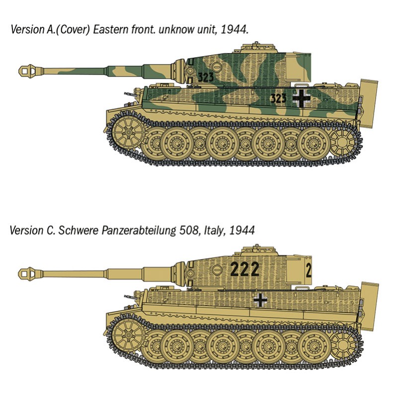 Product image 2: Italeri Tiger I Ausf. E Tank with Paints Starter Set - Easy Paint 1:56