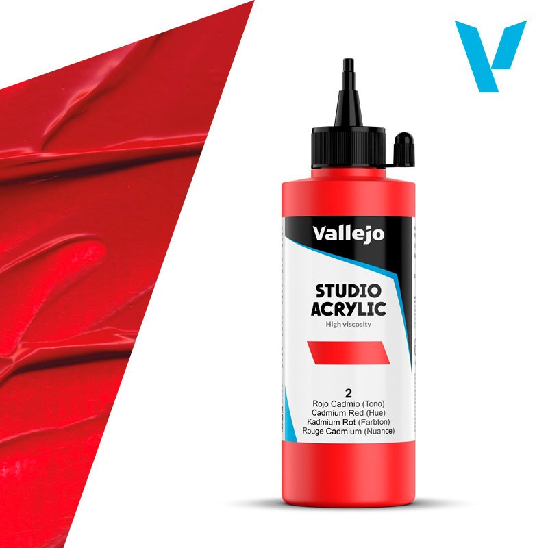 Vallejo Acrylic Studio Color Rosso Cadmio (Tonalità) 200 ml