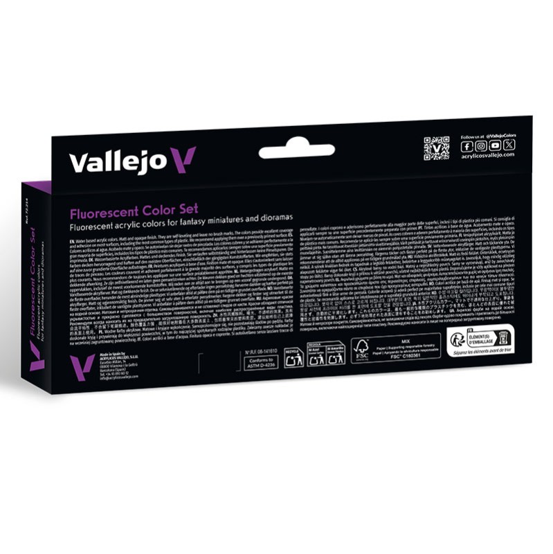 Imagen del producto 2: Vallejo Set 8 Game Color Fluorescent Color Set 18 ml