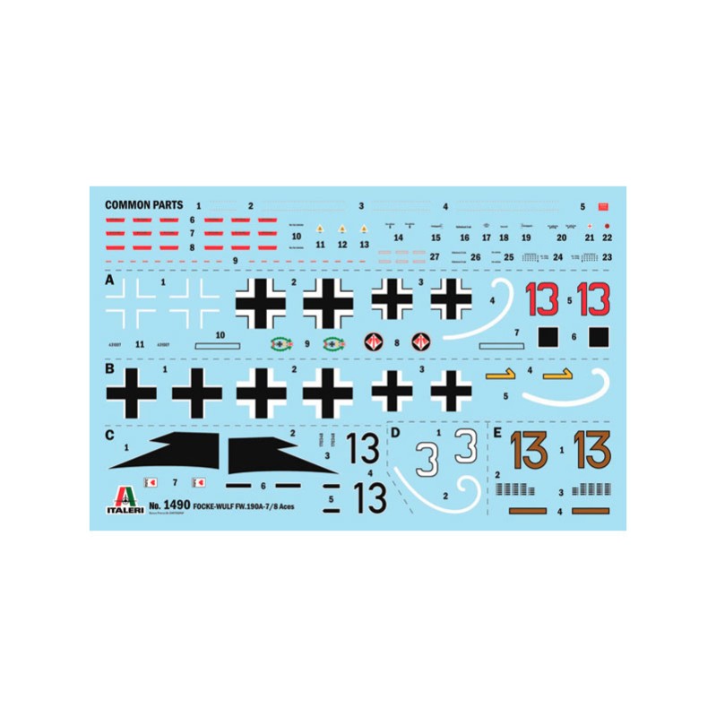 Immagine del prodotto 4: Italeri Aereo Fw 190 A-8F Aces 1:72