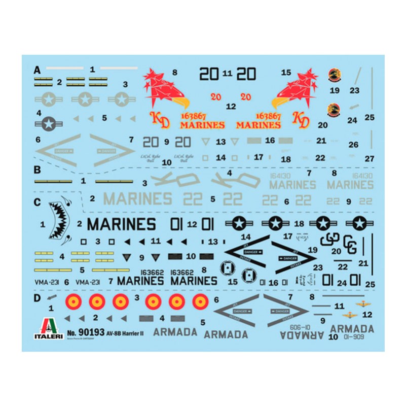Product image 4: Italeri AV8B Harrier II Aircraft 1:72