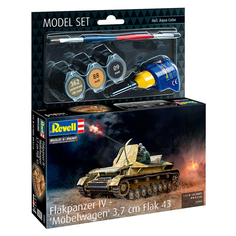 Imagen del producto 2: Revell Model Set Tanque Flakpanzer IV - "Möbelwagen" 3,7 cm Flak 1:72