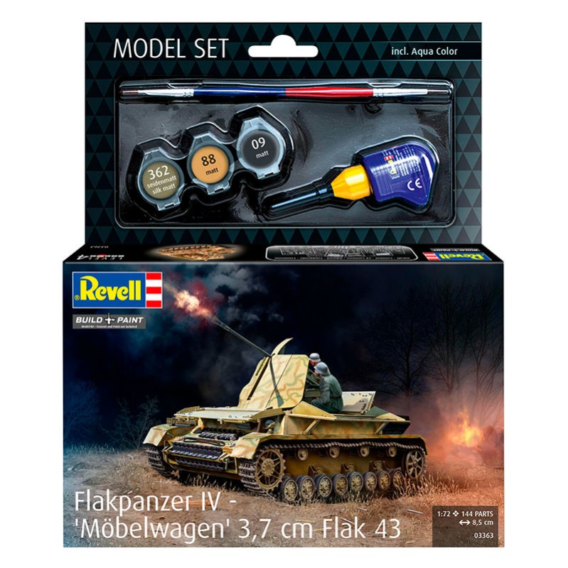 Imagen del producto 3: Revell Model Set Tanque Flakpanzer IV - "Möbelwagen" 3,7 cm Flak 1:72