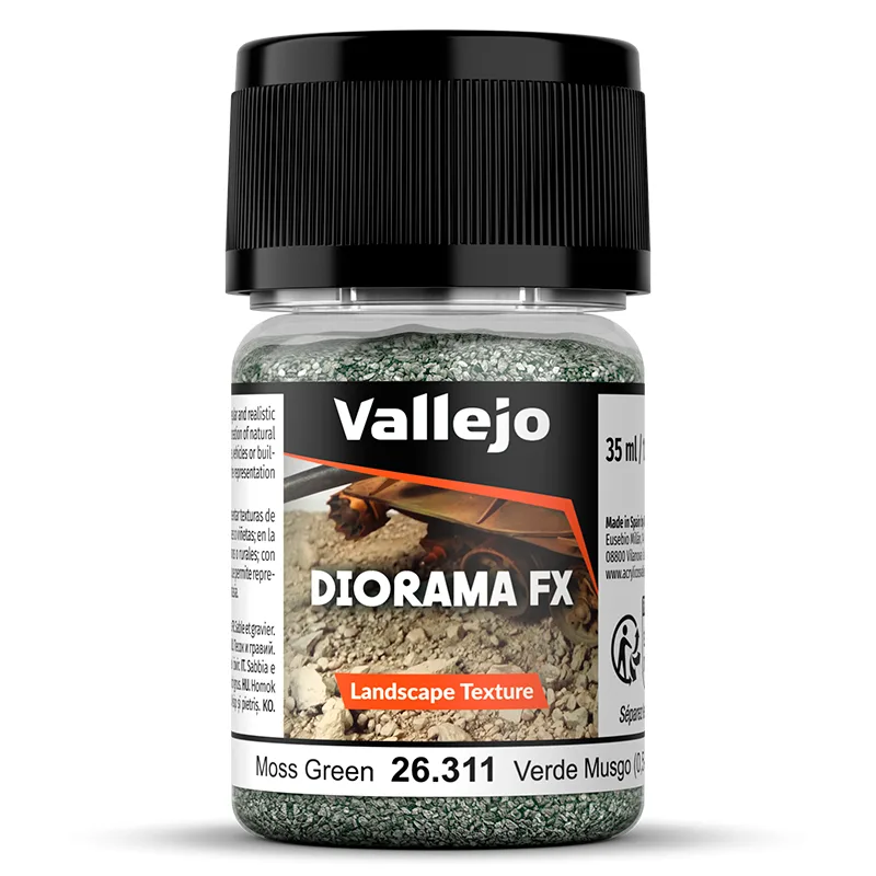 Vallejo Diorama FX Verde Musgo 1-2 mm 35 ml