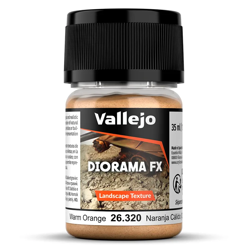 Vallejo Diorama FX Naranja Cálido 1-2 mm 35 ml