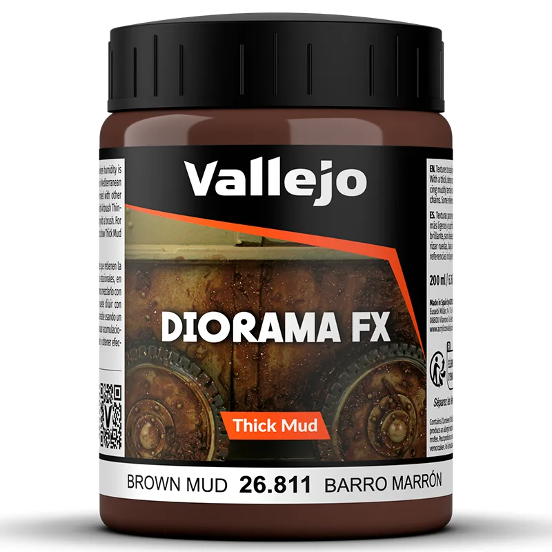 Vallejo Diorama Effects Barro Marrón Denso 200 ml