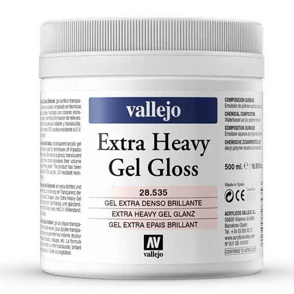 *Vallejo Gel Extra Denso Brillante 500 ml.