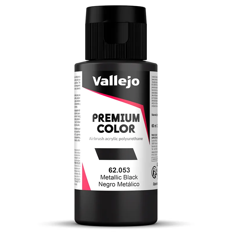 Vallejo Premium Negro Metálico 60 ml