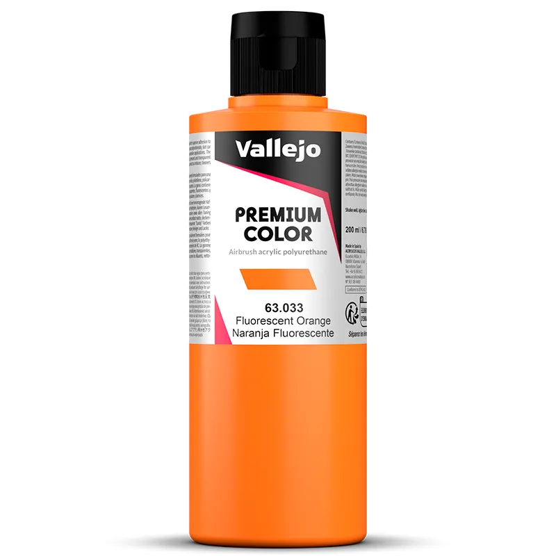 Vallejo Premium Fluo Orange 200 ml