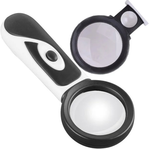 Lupa de Mano de Doble Aumento con led
