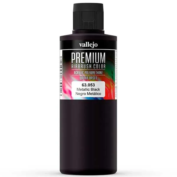 *Vallejo Premium Negro Metálico 200ml