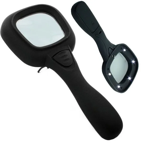 Lupa Manual con 6 Led 3 dioptrias