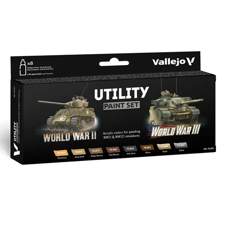 Imagen del producto 2: Vallejo Set 8 Model Color Utility Paint Set 17 ml