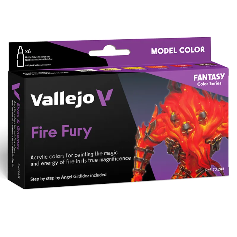 Imagen del producto 2: Vallejo Set 6 Model Color Fire Fury 17 ml