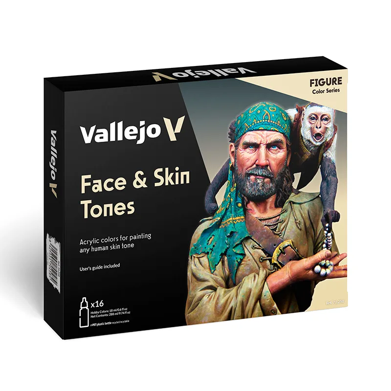 Vallejo Figuras / Set 16 Model Color Face & Skin Tones 18ml