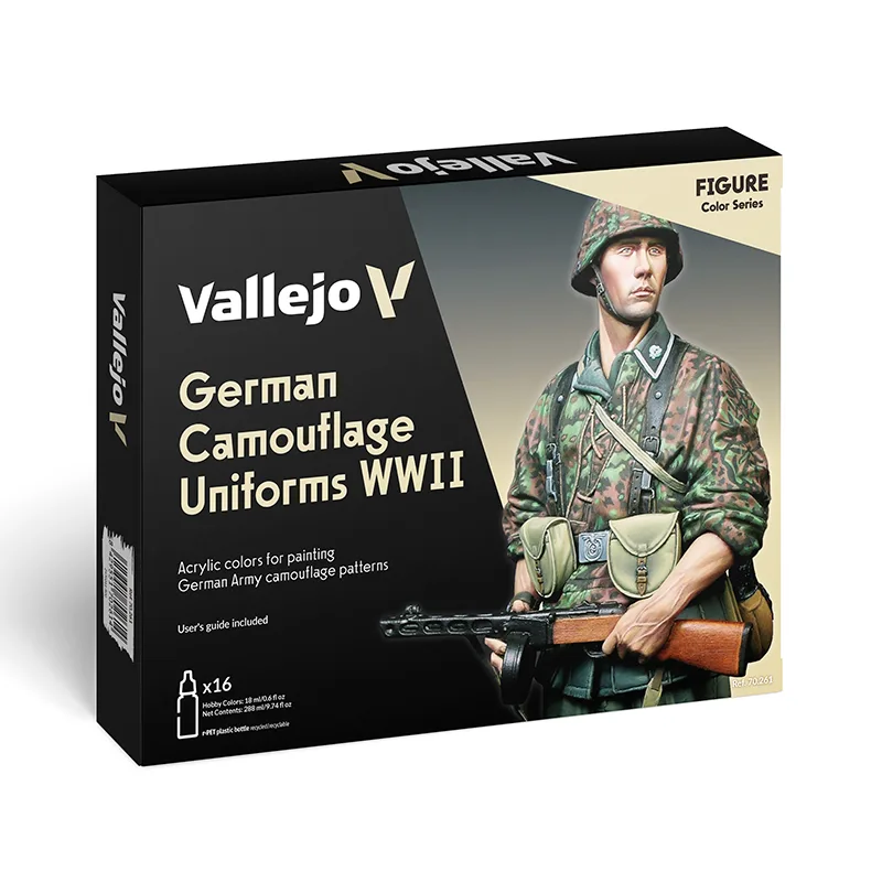 Vallejo Figuras / Set 16 Model Color German Camo. Uniforms WWII 18ml