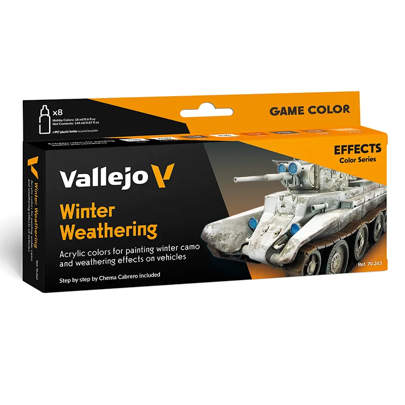 Vallejo Efectos / Set 8 Model Color Winter Weathering C.Cabrero 18ml