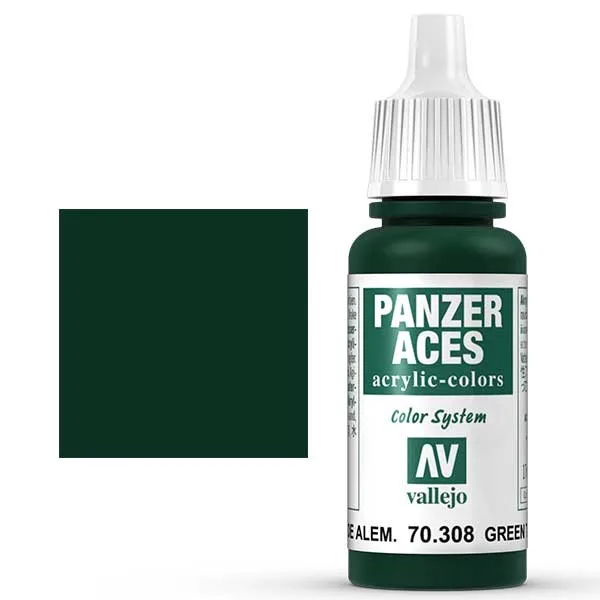 *Vallejo Panzer Aces Piloto Verde Alemán 17ml