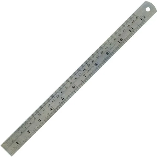 300mm Stainless Steel Ruler in/mm Dismoer