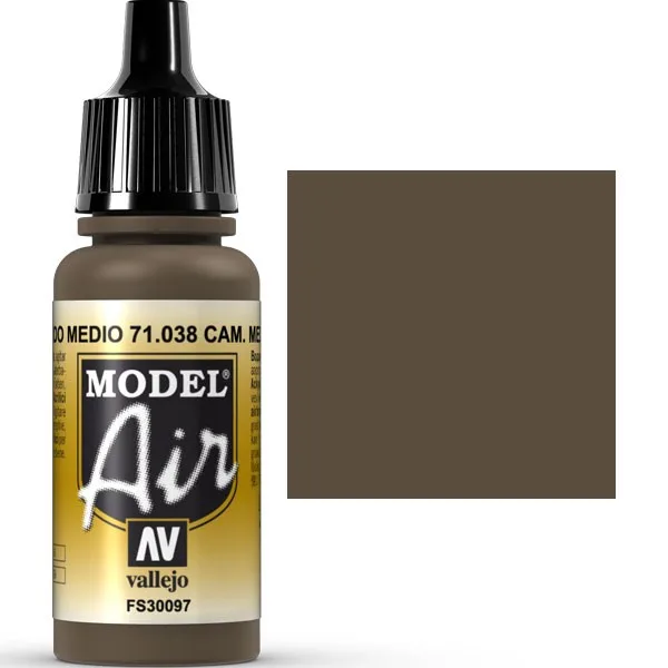Vallejo Model Air Camuflaje Pardo Medio 17 ml