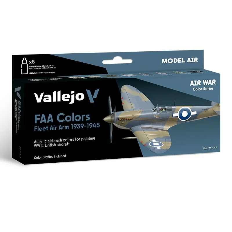 Vallejo Set 8 Model Air Fleet Air Arm (FAA) 1939-1945 17 ml