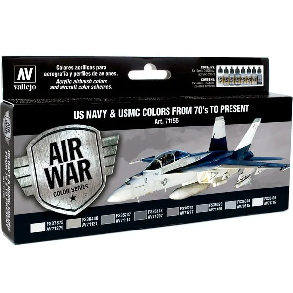 Vallejo Set 8 Model Air US Navy & USMC colors 17 ml