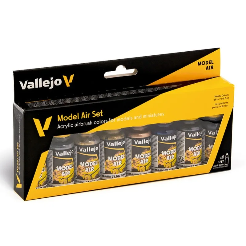 Product image 2: Vallejo Set 8 Model Air Metallic Colors 17 ml