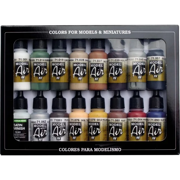 Vallejo Set 16 Model Air Colores Ferroviarios 17 ml
