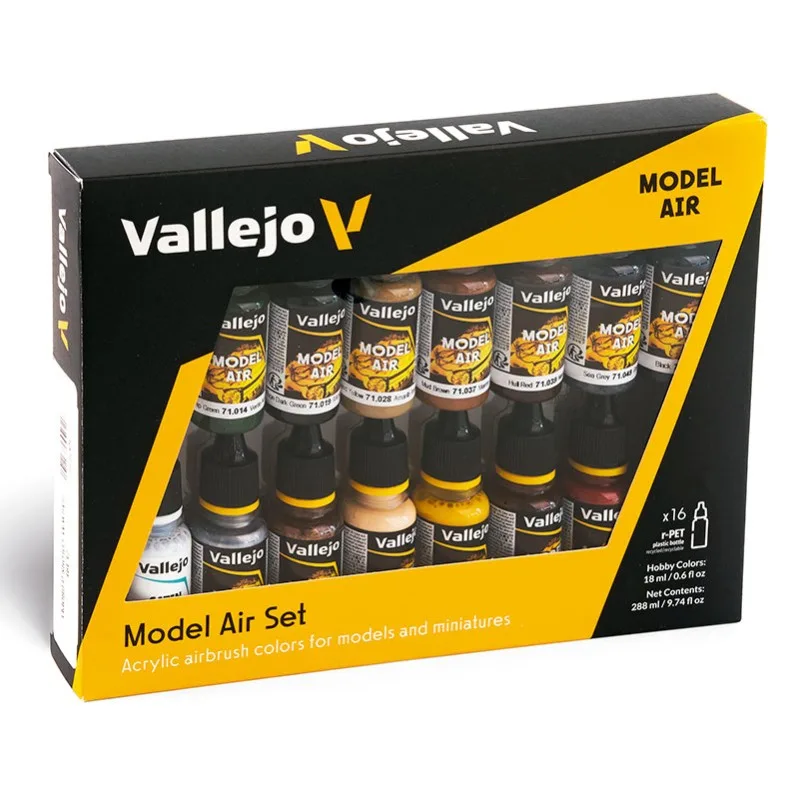 Imagen del producto 2: Vallejo Set 16 Model Air Colores Ferroviarios 17 ml