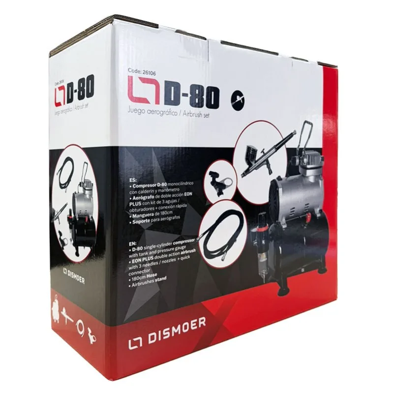 Imagen del producto 3: Juego Aerográfico Dismoer Compresor D-80