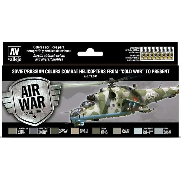 Vallejo Set 8 Model Air Soviet Helicopters WWII 17 ml