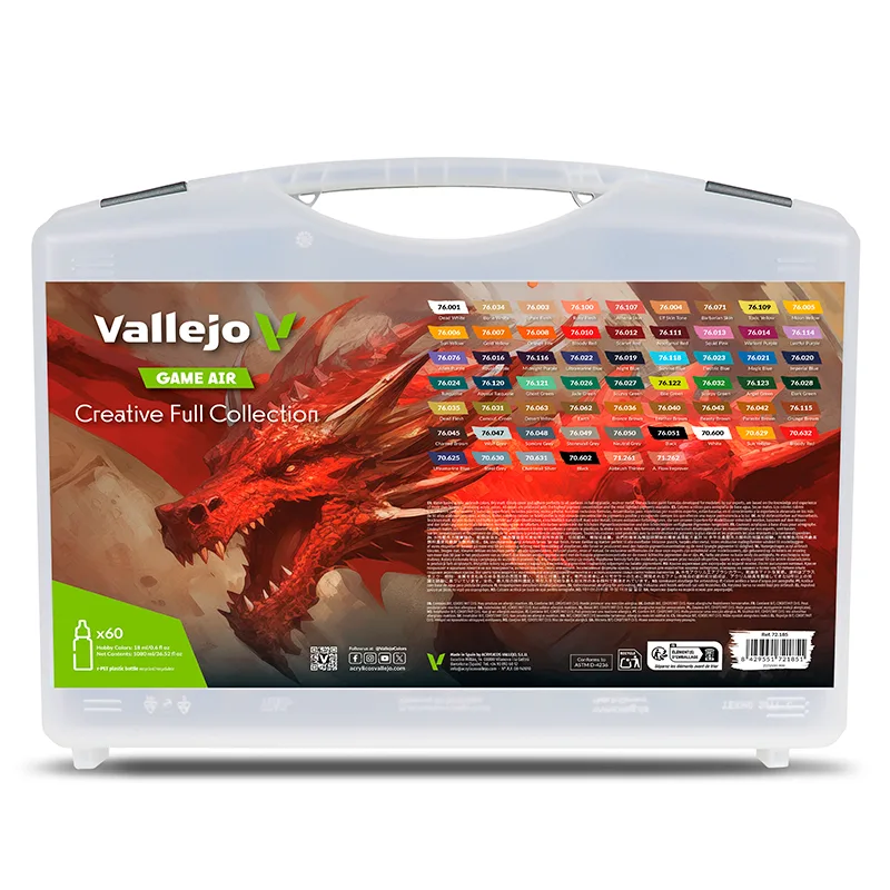 Vallejo Maletín 60 Game Air Creative Full Collection 18ml