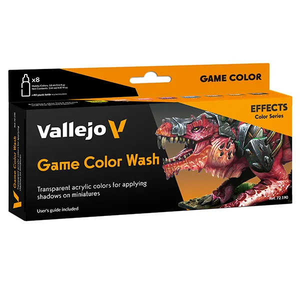 Vallejo Set 8 Game Color Game Color Wash 18 ml