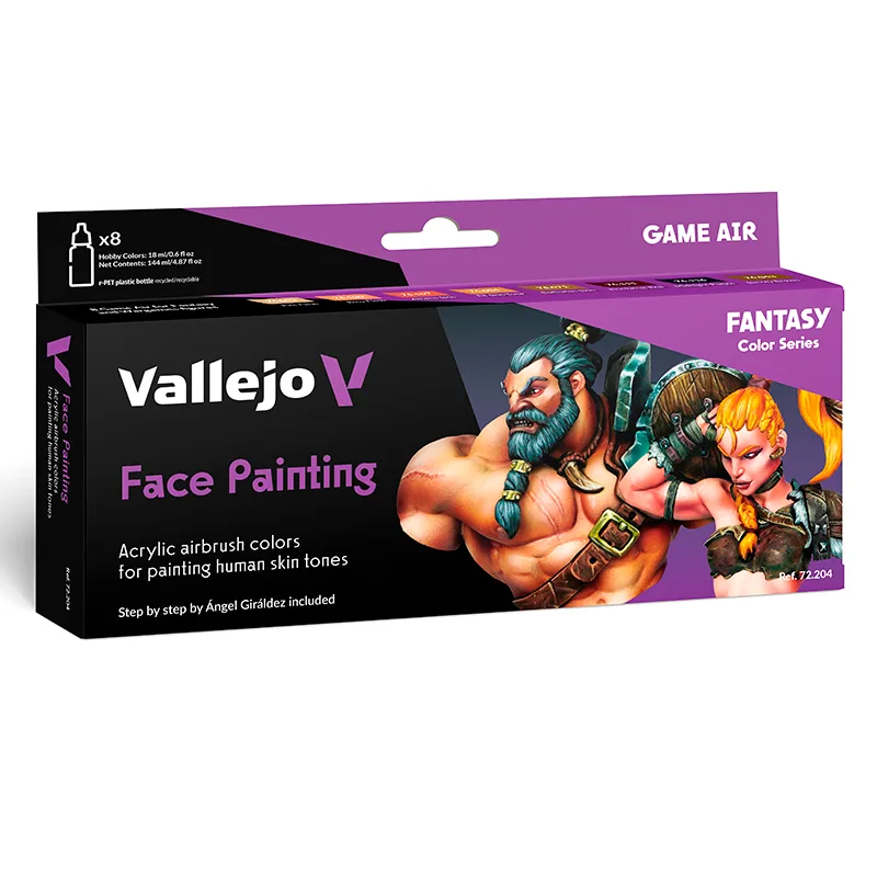 Vallejo Set 8 Game Air Face Painting by Giraldez 18 ml