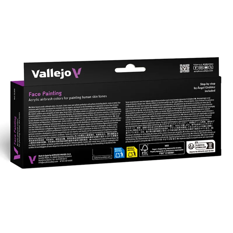Product image 3: Vallejo Set 8 Game Air Face Painting by Giraldez 18 ml