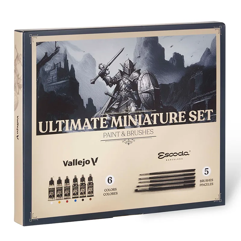 Vallejo Set 6 Game Color Special Ultimate miniature set Paint & Brushes (5)