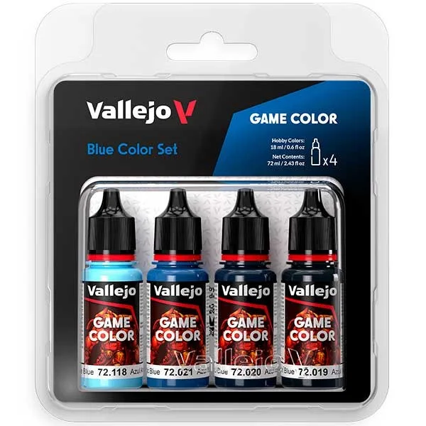 Vallejo Set 4 colores Game Color Blue Color Set 18 ml
