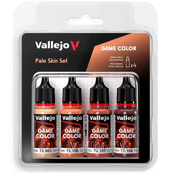 Vallejo Set 4 Farben Game Color Blasser Haut Set 18 ml