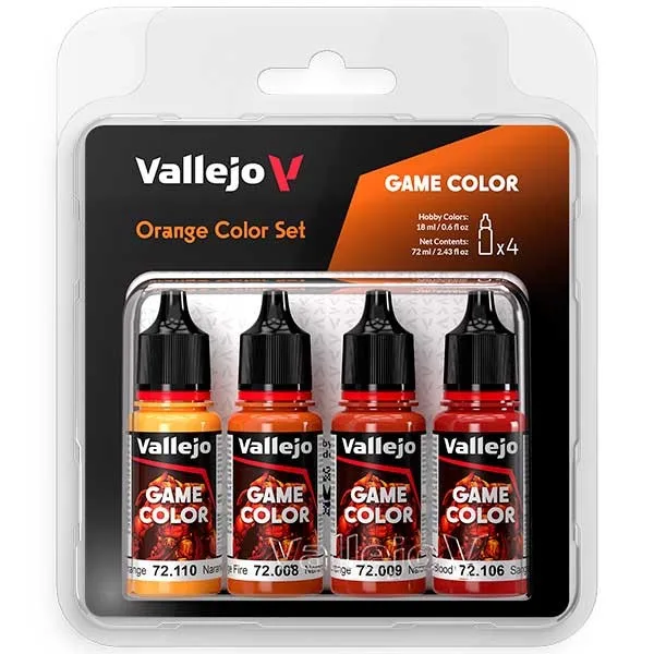 Vallejo Set 4 colores Game Color Orange Color Set 18 ml