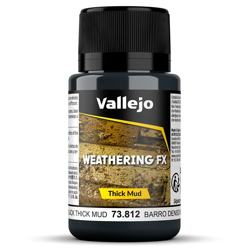Vallejo Weathering Effects Barro Negro Denso 40 ml