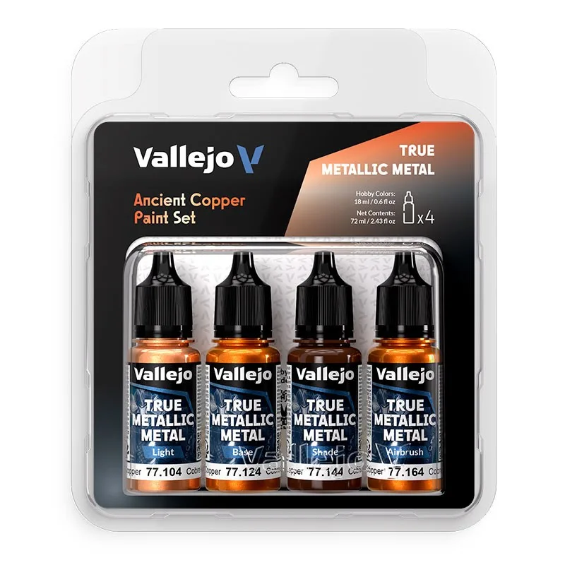Vallejo Set 4 Colors TMM Cobre Antiguo