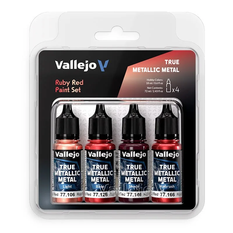 Vallejo Set 4 Colors TMM Rojo Rubi