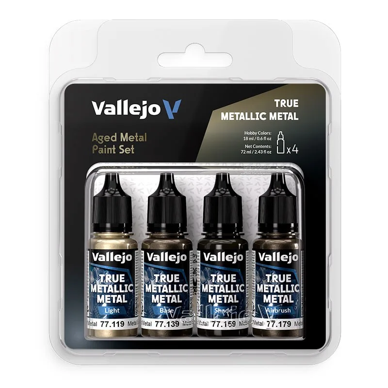 Vallejo Set 4 Colors TMM Metal Envejecido