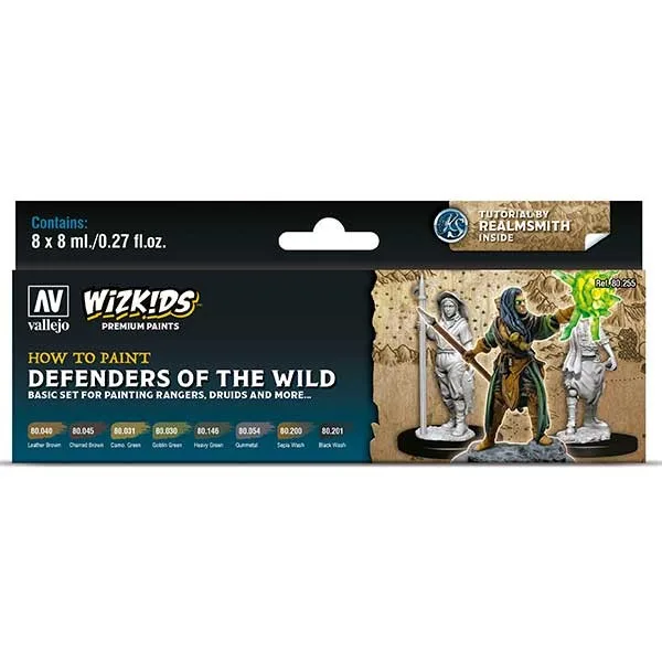 Vallejo Set 8 Wizkids Defenders of the Wild 8 ml