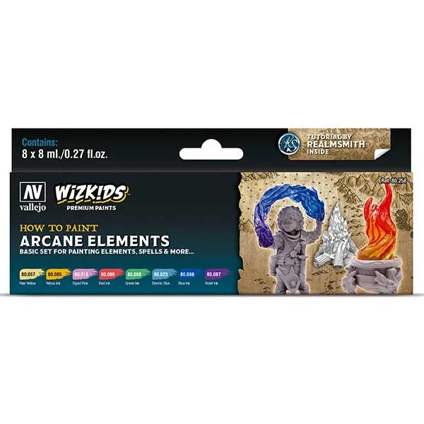 Vallejo Set 8 Wizkids Arcane Elements 8 ml