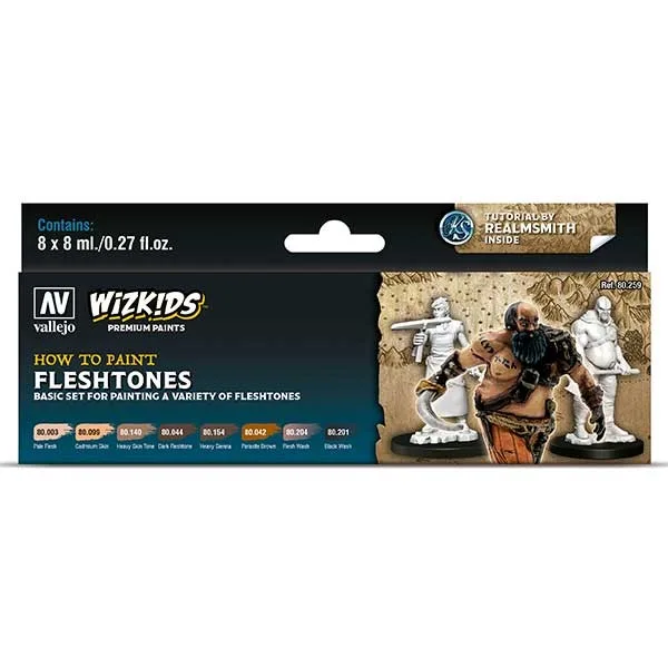 Vallejo Set 8 Wizkids Fleshtones 8 ml